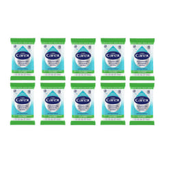 Carex Antibacterial Original Biodegradeable Wipes, Cleans, Cares and Protects, Bulk Buy, Pack of 10 x 15 Wipes