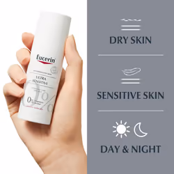Eucerin UltraSensitive Soothing Care Day Cream (Dry Skin) 50ml, Face Cream for Sensitive and Hypersensitive Skin, Irritation Relief Face Moisturiser,