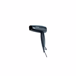 STATUS: Toulouse Black Foldable Travel Hairdryer, 2 Speeds and Concentrator Nozzle / 1200w and Dual Voltage (230V or 115V), D ...