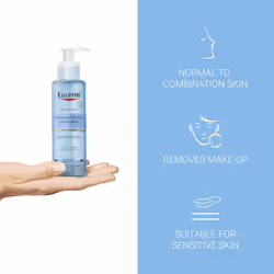 Eucerin DermatoCLEAN [HYALURON] Refreshing Cleansing Gel 200ml, Mild Face Wash Ideal for Sensitive Skin, Gentle Face Cleanser with Hyaluronic Acid,