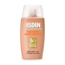 ISDIN Fusion Water Color SPF 50 (Medium) 50ml , Tinted daily facial sun cream , Ultra-light texture