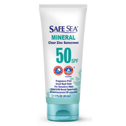 Safe Sea Zinc Oxide Sunscreen SPF50 | Clear Mineral Face Sunscreen Without White Cast | Anti-Jellyfish Sting Protective Lotion | Coral Reef Safe |