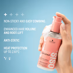 Schwarzkopf Professional OSiS Upload Bodifying Hair Cream Anti Static Heat Protection Subtle Definition Volume And Root Lift Non Greasy Non Sticky