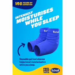Scholl Overnight Renewal Kit, Footcare Cream 60 ml, Reusable Gel Heel Sleeves 1 Pair - Moisturise Dry Feet, Visible Results in 1 Night, Contains 5%