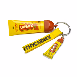 CARMEX Limited Edition Keyring Set with Strawberry Lip Balm Tube | Softens & Hydrates Lips