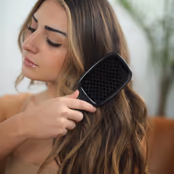 FHI HEAT Unbrush Wet & Dry Vented Detangling Hair Brush, Black