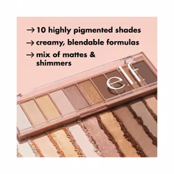 e.l.f. Perfect 10 Eyeshadow Palette, Ten Ultra-pigmented Shimmer & Matte Shades, Vegan & Cruelty-free, Nude Rose Gold (Packaging May Vary)