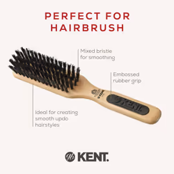 Kent Natural Shine Unisex Narrow Grooming Pure Bristle Brush