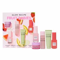 Glow Recipe - Fruit Babies s Kit Mini Travel Size Beauty Essentials Avocado Foam Cleanser, Niacinamide Dew Drops Serum, Pore- ...