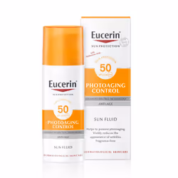 Eucerin Photoageing Control Sun Fluid SPF 50+ 50ml, Advanced Protection from Sun-Induced Photoageing and Wrinkles, Anti-Age F ...