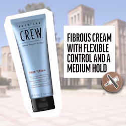 American Crew Fiber Cream with Medium Hold & Shine for Flexibility & Control (100ml) For All Hair Types, Hair Styling for Men
