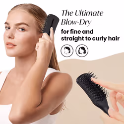 Tangle Teezer | Easy Dry & Go Vented Hairbrush for Wet Hair | Adds Volume, Smoothness and Shine | Vented Brush Reduces Blow Dry Time | Jet Black