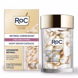 RoC - Retinol Correxion Line Smoothing Night Serum Capsules - Daily Anti-Wrinkle & Anti-Aging Treatment - Visibly Reduces Fin ...