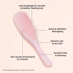 Tangle Teezer The Ultimate Detangler Hairbrush | For Wet & Dry Hair | Detangles All Hair Types | Reduces Breakage, Eliminates Knots | Two-Tiered Teeth