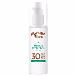 Hawaiian Tropic - Mineral Protection Sunscreen SPF 30 UVA + UVB Protection, 100 ml, Zinc Oxide Filters, Water Resistant, Vega ...