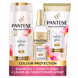 Pantene Colour Shampoo And Conditioner Set + Leave-In Conditioner Spray With Biotin and Niacinamide, Transform Damaged Colour ...