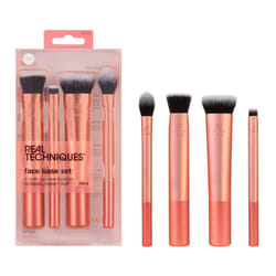 Real Techniques Face Base Makeup Brush Kit, For Concealer, Foundation, & Contour, Works With Liquid, Cream & Powder Products, Staples For Blending &