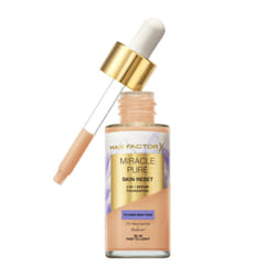 Max Factor Miracle Pure Skin Reset Serum Foundation 30-40 Fair to Light, 2-in-1 Serum Formula, Healthy Looking Skin, Medium Coverage, Satin Matte