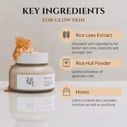 Beauty of Joseon Ground Rice and Honey Glow Mask Pore Sebum Care for Dry Sensitive Skin Korean Skin Care for Men and Women 150ml