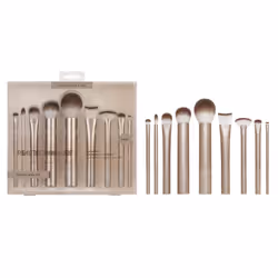 REAL TECHNIQUES Au Naturale Makeup Brush Kit, For Foundation, Powders, and Concealers, Premium Quality Face Brushes, 9 Piece ...
