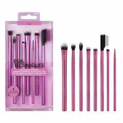 Real Techniques Everyday Eye Essentials Makeup Brush Set, Eye Brushes for Liner, Eyeshadow, Brows, and Lashes, Travel, Friend ...