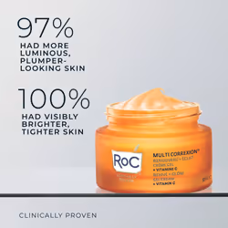 RoC - Multi Correxion Revive + Glow Vitamin C Gel Cream - Anti Wrinkle & Aging Moisturiser - Visibly Plumps & Brightens Skin - Skin Radiance