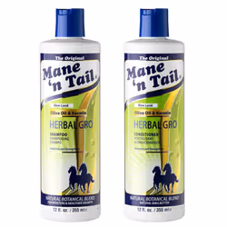 Mane 'n Tail Herbal Gro Shampoo and Conditioner Twin Pack, Nourishes and Strengthens, Olive Oil and Keratin, 355 ml (Pack of ...