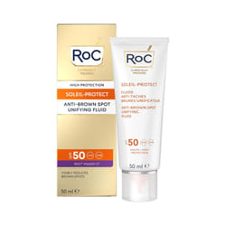 RoC - Soleil-Protect Unifying Fluid Anti-Brown Spots SPF50 - Powerful Sun Protection with Brown Spot Reduction - Deep Hydration & UVA/UVB Protection -