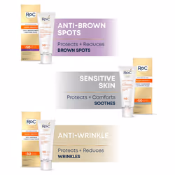 RoC - Soleil-Protect Unifying Fluid Anti-Brown Spots SPF50 - Powerful Sun Protection with Brown Spot Reduction - Deep Hydration & UVA/UVB Protection -
