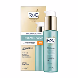 RoC - Multi Correxion Hydrate + Plump Moisturiser SPF30 - Anti-Wrinkle Treatment - UVA/UVB Protection - Reduces Linse & Wrink ...