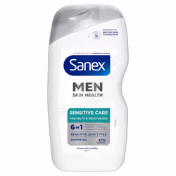 Sanex Men Skin Health Sensitive Care Shower Gel 400ml x 6 - men?s body wash - protects skin - helps reduce risk of irritation ...