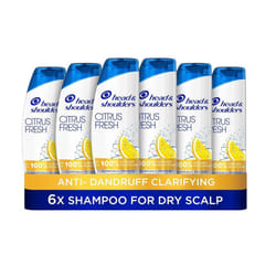 Head & Shoulders Citrus Fresh Shampoo for Greasy Hair, Pack of 6