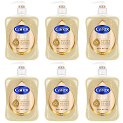 Carex Advanced Care Shea Butter Antibacterial Hand Wash, 3x More Moisturisers, Clean & Protect Hands, Bulk Buy, Pack of 6 x 500ml