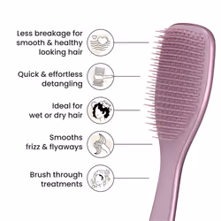 Tangle Teezer The Ultimate Detangler Chrome Hairbrush | For Wet & Dry Hair | Detangles All Hair Types | Reduces Breakage, Eliminates Knots |