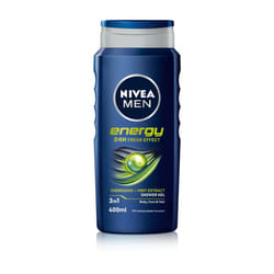 NIVEA MEN Shower Gel Energy (6 x 400ml), Energizing Body Wash with Mint Extract, All-in-1 Shower Gel for Men, Strong NIVEA Men Shower Gel with Fresh