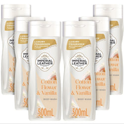 Imperial Leather Cotton Flower & Vanilla Moisturising Body Wash Shower Gel Signature Oil Blend, Creamy Lather, Gentle Skin Care, Bulk Buy, Pack of