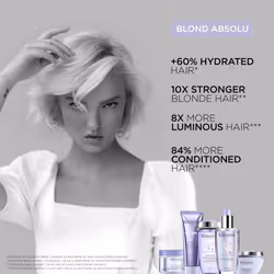 K?rastase Blond Absolu, Hydrating Illuminating Shampoo, For Lightened, Highlighted and Grey Hair, With Hyaluronic Acid & Edelweiss Flower, Bain