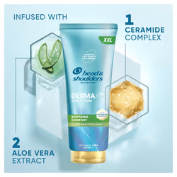 Head & Shoulders DermaXPro Soothing Comfort Lightweight Conditioner 350ml with Aloe Vera Extract and Ceramide Complex. Moisturises Hair & Soothes Dry