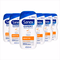 Sanex Body Wash Expert Skin Health Sensitive Shower Gel Dermatologist Tested Gentle For Sensitive Skin Multipack 6 Pack 450ml ...