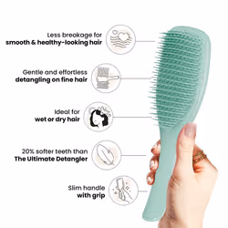 Tangle Teezer | The Fine & Fragile Wet Detangler Hairbrush | Soft Flex Teeth for Less Breakage | Ideal for Thinning Hair, Color-Treated & Sensitive