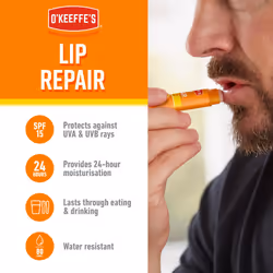 O'Keeffe's Lip Repair SPF15 Lip Balm 4.2g & Lip Repair Overnight 7g (Twin Pack)