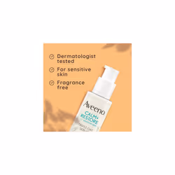 Aveeno Face Calm+Restore Triple Oat Serum (1 x 30ml), Instantly Smoothing Face Serum with Triple Oat Complex and Calming Fever for Fortified Skin and