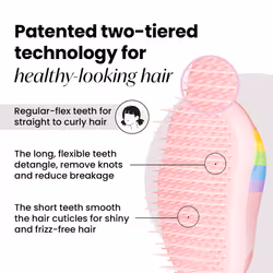 Tangle Teezer |The Original Mini Detangling Hairbrush | Palm Size Perfect for Kids & Travelling | Ideal for Wet & Dry Hair |Reduces Flyaways | Rainbow