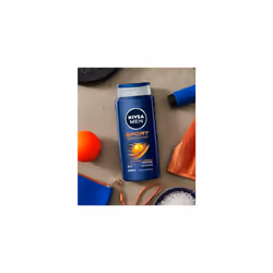 NIVEA MEN Sport Shower Gel (6 x 400ml), Refreshing Body Wash with Lime Scent, All-in-1 Shower Gel for Men, Strong NIVEA MEN Shower Gel