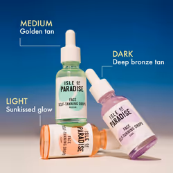 Isle of Paradise Self Tanning Face Drops Medium (30 ml) Add Self Tanning Drops to Skin Care Natural Ingredients & Vegan