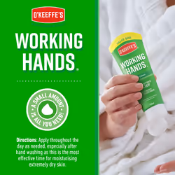 O?Keeffe?s Working Hands Value Tube, 190ml ? Hand Cream for Extremely Dry, Cracked Hands | Non-Greasy, Unscented & Instantly Boosts Moisture Levels