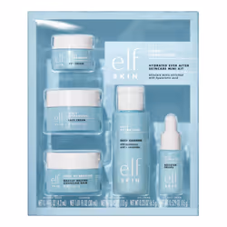 e.l.f. SKIN Hydrated Ever After Skincare Mini Kit, Cleanser, Makeup Remover, Moisturiser & Eye Cream For Hydrating Skin, Airp ...