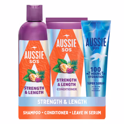 Aussie Strength And Length Shampoo And Conditioner Set, Hydrates And Strengthens Long, Weak Hair, Nourishes Fragile Hair To H ...