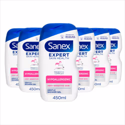Sanex Body Wash Expert Skin Health Hypoallergenic Shower Gel Dermatologist Tested Gentle For Very Sensitive Skin Multipack 6 ...