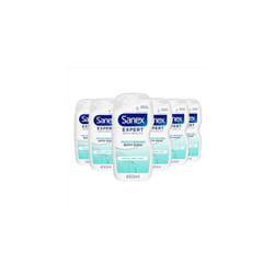 Sanex Expert Skin Health Moisturising Bath Soak 450ml 6 Pack bath soak men and women bath foam advanced prebiotic formula smooth and hydrated feeling